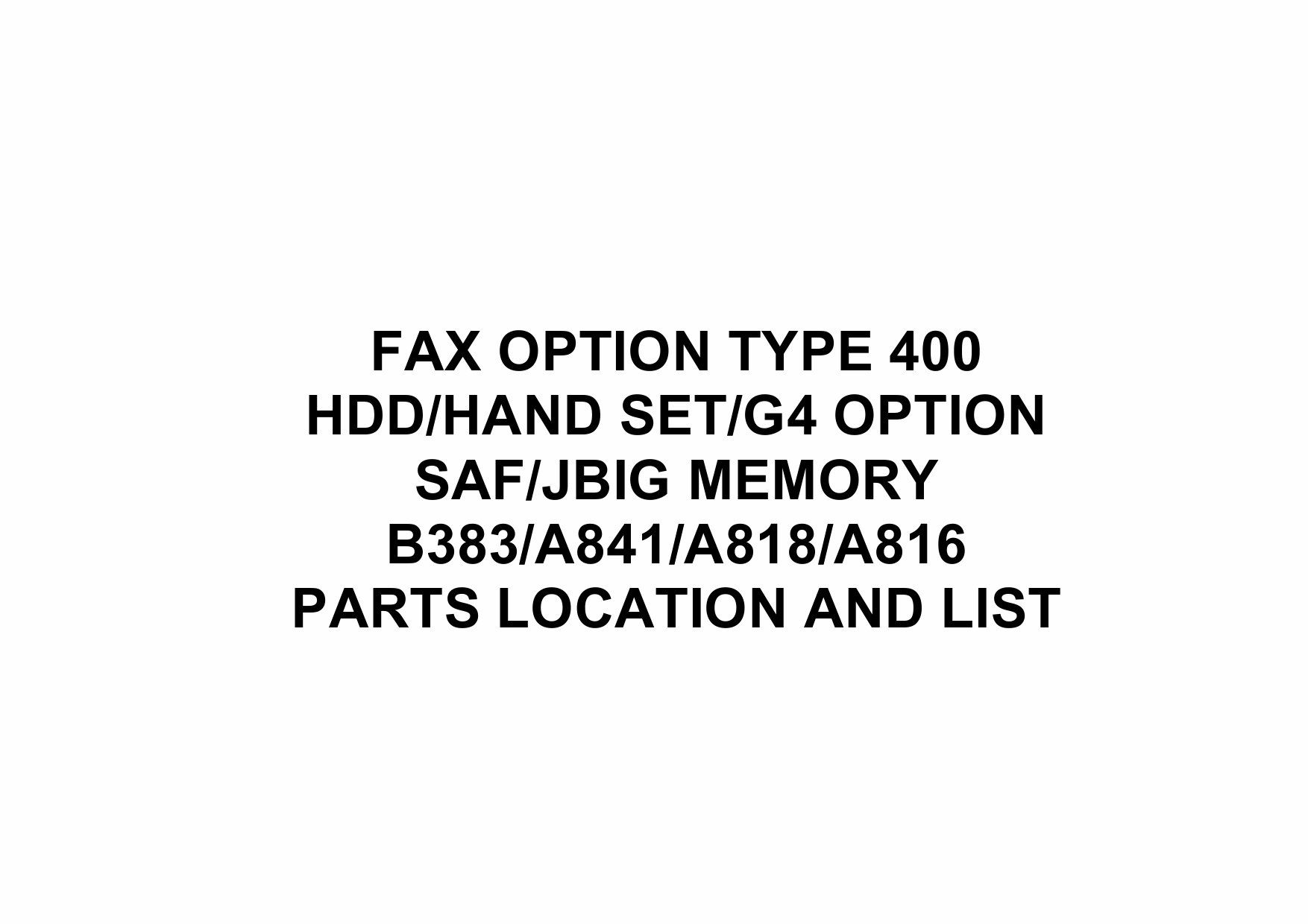 RICOH Options B383 FAX-OPTION-TYPE Parts Catalog PDF download-1